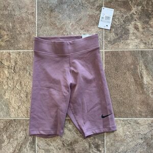 Nike High-Waisted 8" Biker Shorts Smokey Mauve/Black Size XS
